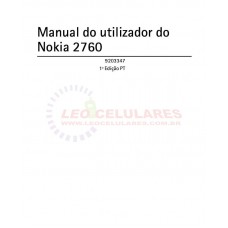 MANUAL DO USUÁRIO NOKIA 2760 USADO